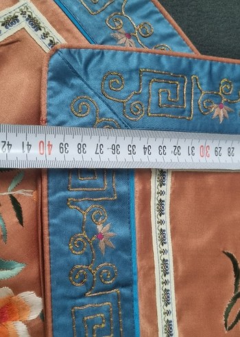 Antika ipek saten işlemeli kırlent tskımı - Görsel 6