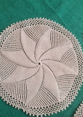 Bohem Tarzı El Örgüsü Yuvarlak Peçete - Görsel 2