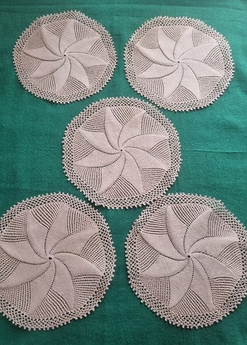 Bohem Tarzı El Örgüsü Yuvarlak Peçete - Görsel 3