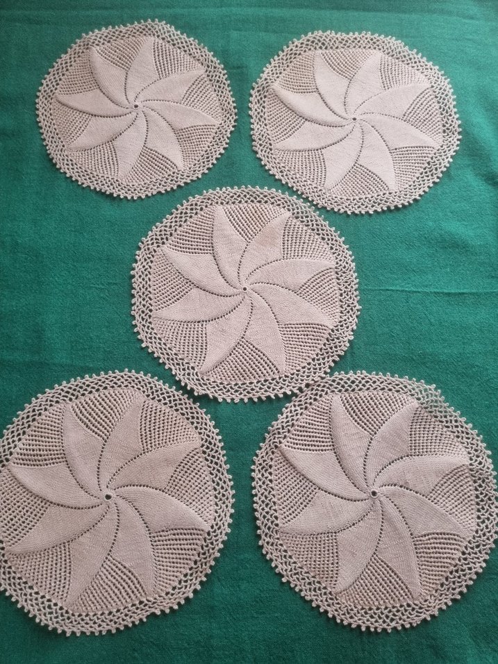 Bohem Tarzı El Örgüsü Yuvarlak Peçete - Görsel 3