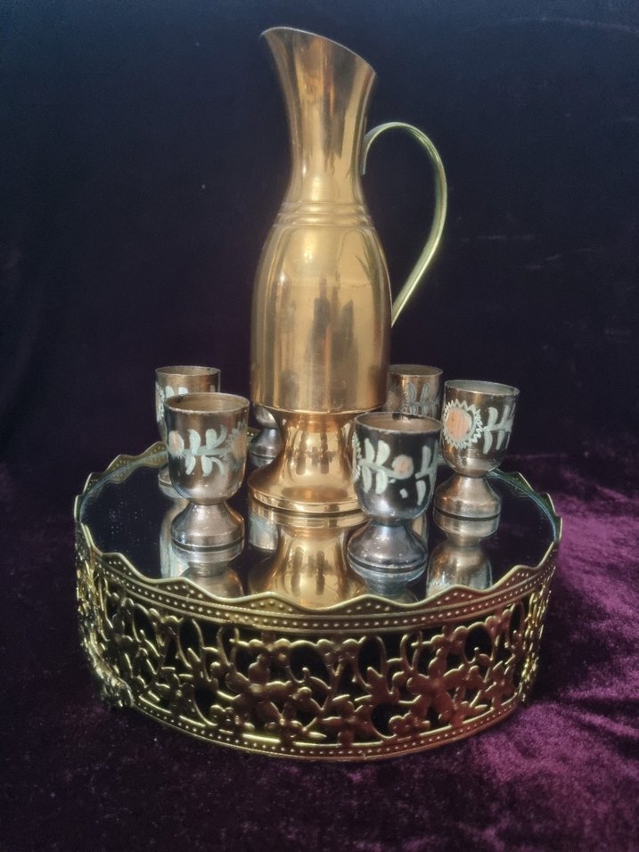 BAKIR  Renkli Sürahi ve 6 Mini Bardak Seti - Görsel 2