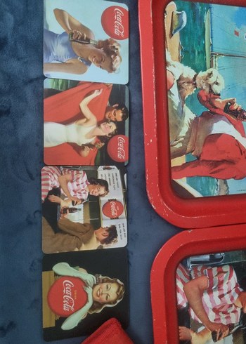 Koleksiyonluk Klasik Coca-Cola Tepsileri ve Kartlar - Görsel 5