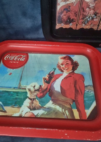 Koleksiyonluk Klasik Coca-Cola Tepsileri ve Kartlar - Görsel 3