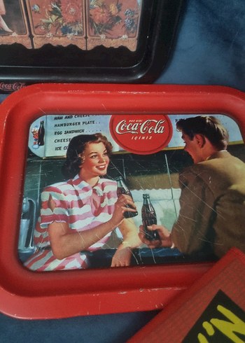 Koleksiyonluk Klasik Coca-Cola Tepsileri ve Kartlar - Görsel 4