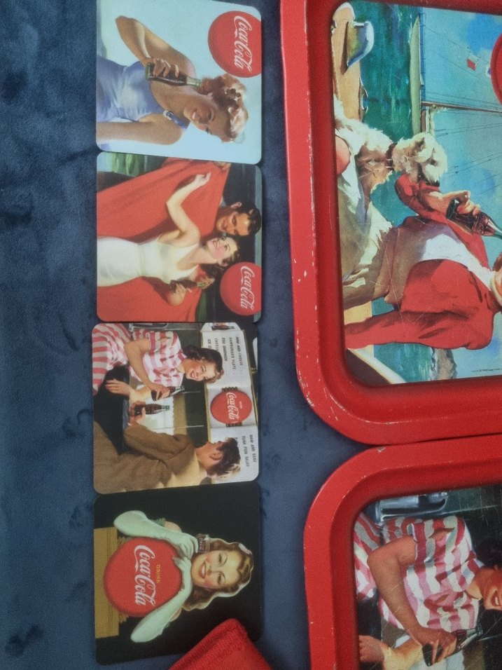 Koleksiyonluk Klasik Coca-Cola Tepsileri ve Kartlar - Görsel 5