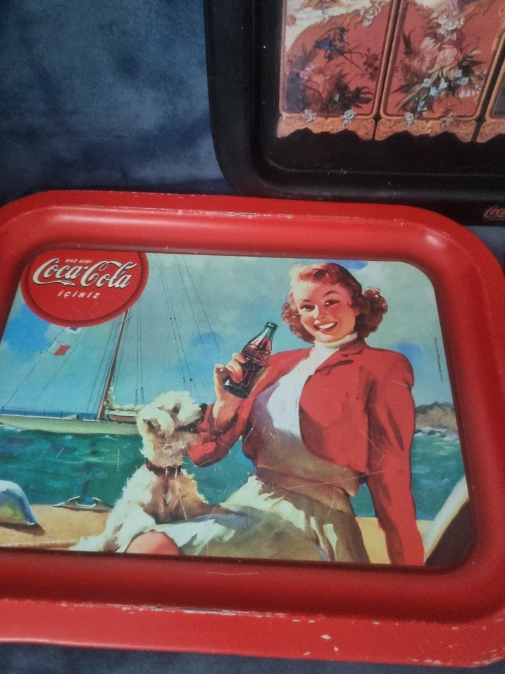 Koleksiyonluk Klasik Coca-Cola Tepsileri ve Kartlar - Görsel 3