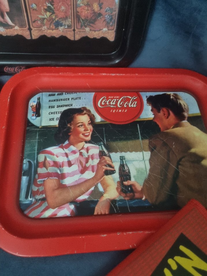 Koleksiyonluk Klasik Coca-Cola Tepsileri ve Kartlar - Görsel 4