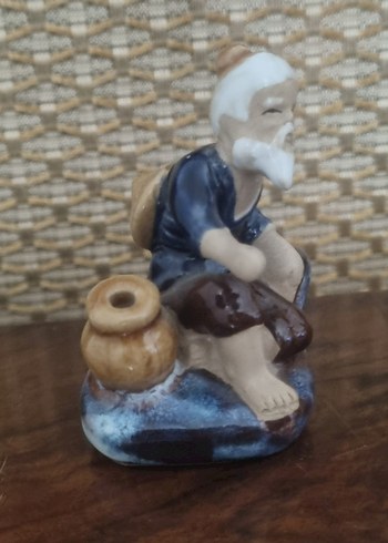 Kahverengi Eskitilmiş Çinli Figürin Seti - Görsel 3