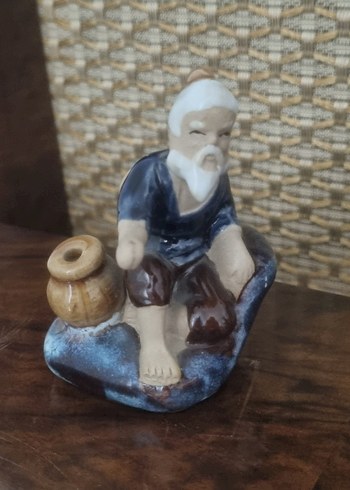 Kahverengi Eskitilmiş Çinli Figürin Seti - Görsel 4