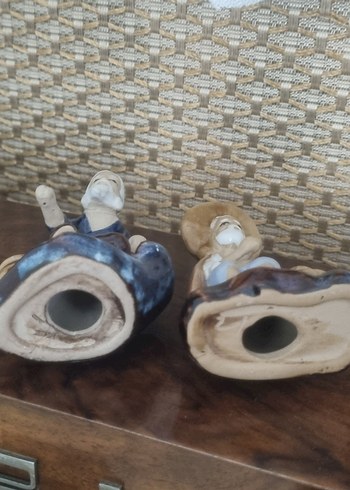 Kahverengi Eskitilmiş Çinli Figürin Seti - Görsel 6