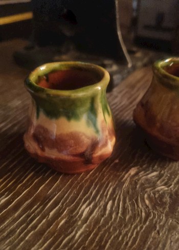 Koyu Haki Renkli Seramik Mini Fincanlar - Görsel 2