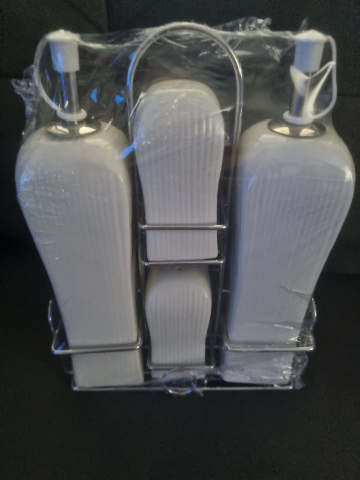 Beyaz Yağ, Sirke, Tuz ve Karabiber Seti - Görsel 4