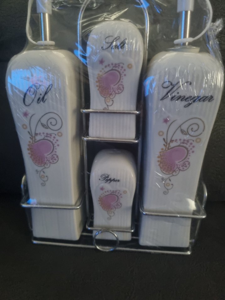 Beyaz Yağ, Sirke, Tuz ve Karabiber Seti - Görsel 5