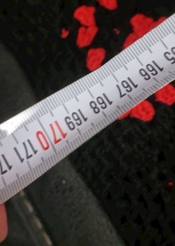 EL EMEĞİ ÖRGÜ Kırmızı Siyah Kare Desenli Örtü - Görsel 5