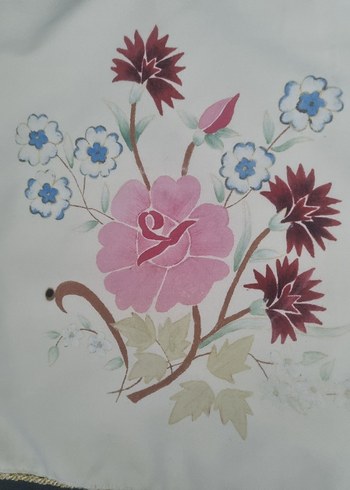 El boyamalı Pastel Renk Beyaz Kırlent Kılıfı - Görsel 6