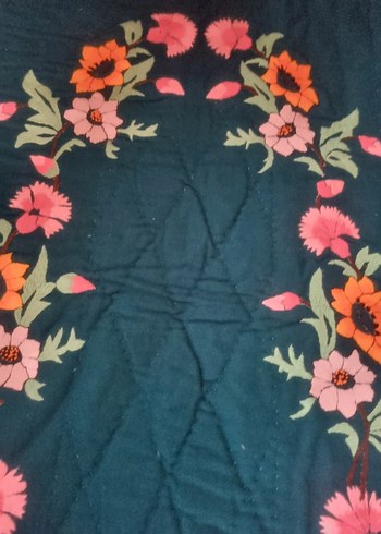 Çiçek Desenli Geleneksel El Yapımı Seccade - Görsel 3