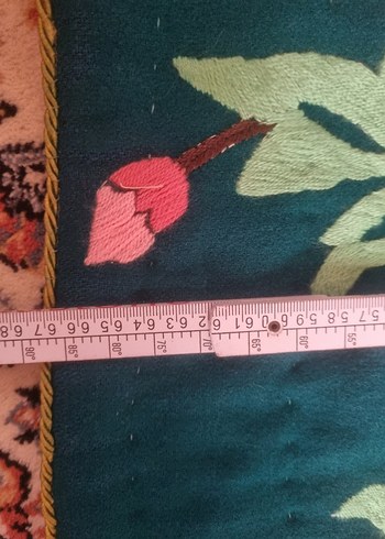 Çiçek Desenli Geleneksel El Yapımı Seccade - Görsel 6