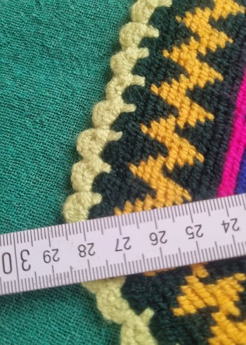 Renkli Desenli Altıgen Elişi Örtü - Görsel 5