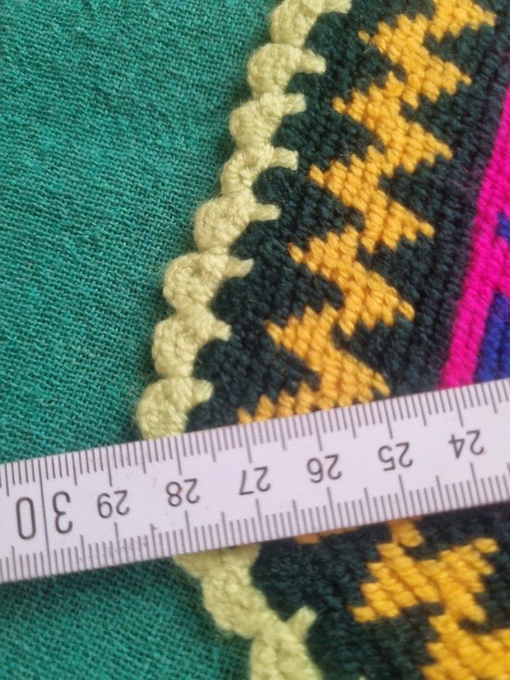 Renkli Desenli Altıgen Elişi Örtü - Görsel 5