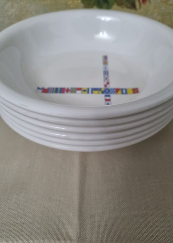 Monte Carlo Beyaz renkli desenli melamin tabak seti - Görsel 7