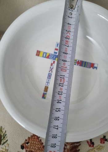 Monte Carlo Beyaz renkli desenli melamin tabak seti - Görsel 4