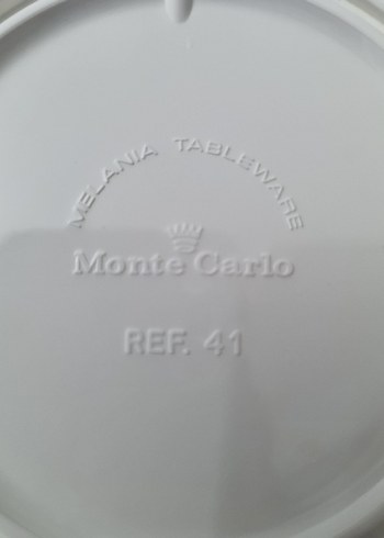 Monte Carlo Beyaz renkli desenli melamin tabak seti - Görsel 6