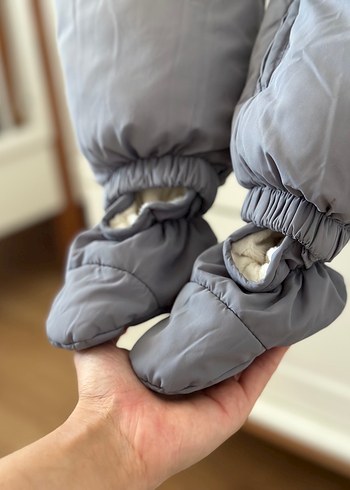 Mango Bebek Mont Tulum 9-12 ay Gri - Görsel 3