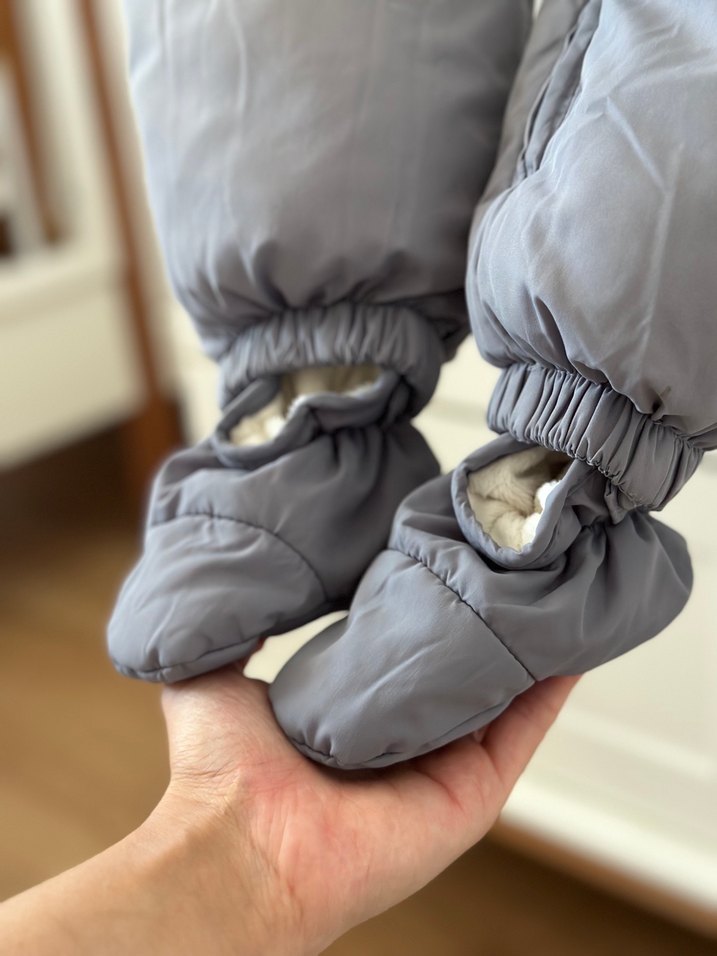 Mango Bebek Mont Tulum 9-12 ay Gri - Görsel 3