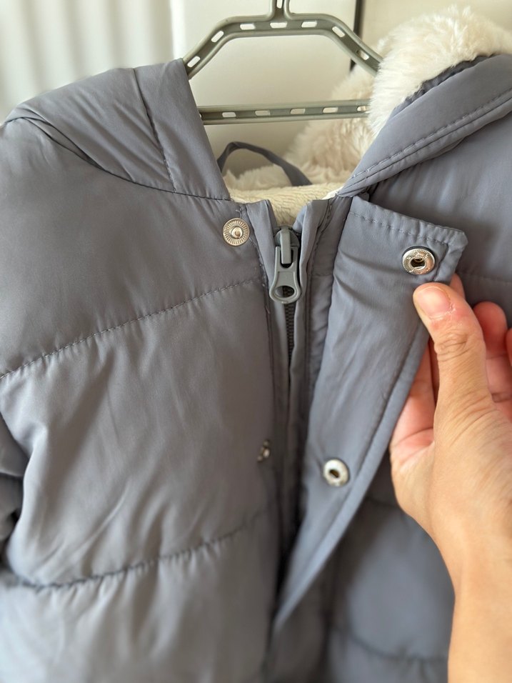 Mango Bebek Mont Tulum 9-12 ay Gri - Görsel 5