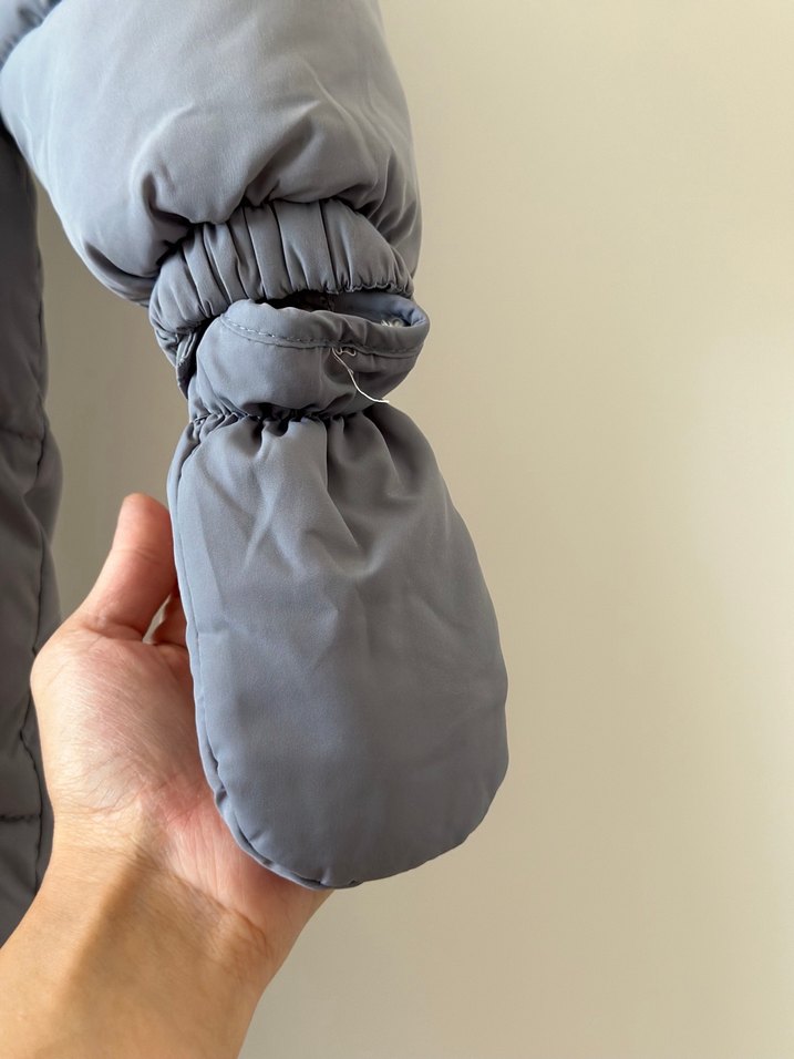 Mango Bebek Mont Tulum 9-12 ay Gri - Görsel 4