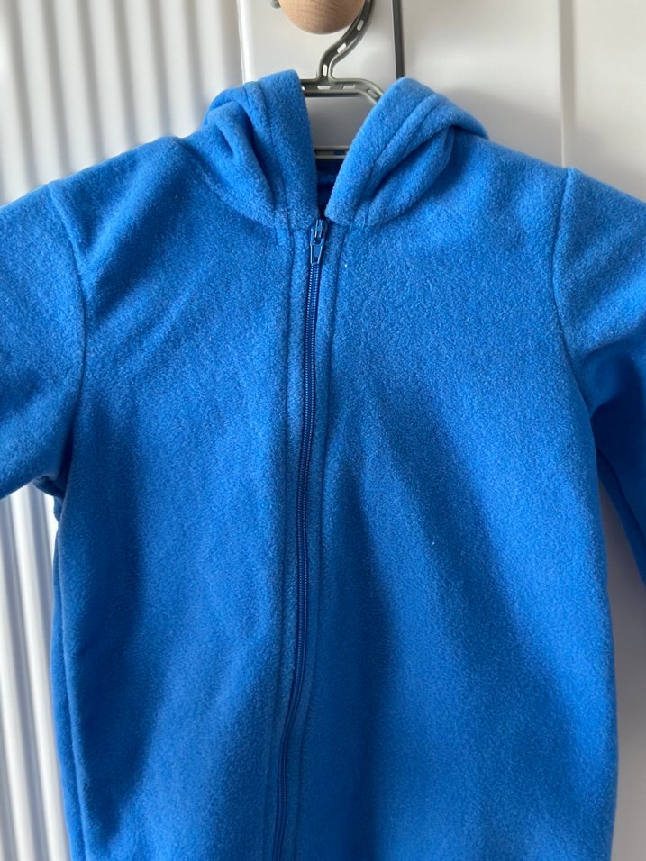 Mavi Kapüşonlu Bebek Tulumu - Görsel 3