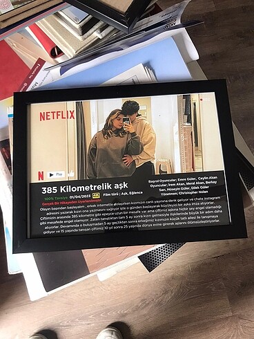 netflix temalı kişiye özel çerçeve