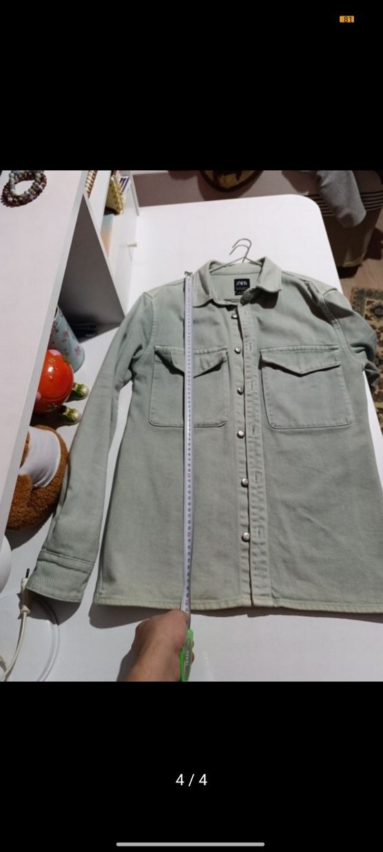 Gri Erkek Denim Gömlek - Görsel 4