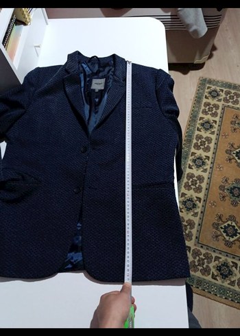 Erkek Mavi Düğmeli Regular Fit Ceket - Görsel 3