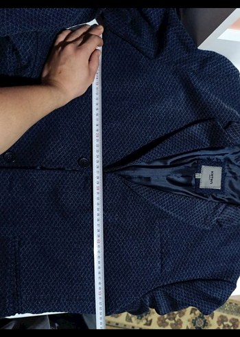 Erkek Mavi Düğmeli Regular Fit Ceket - Görsel 4