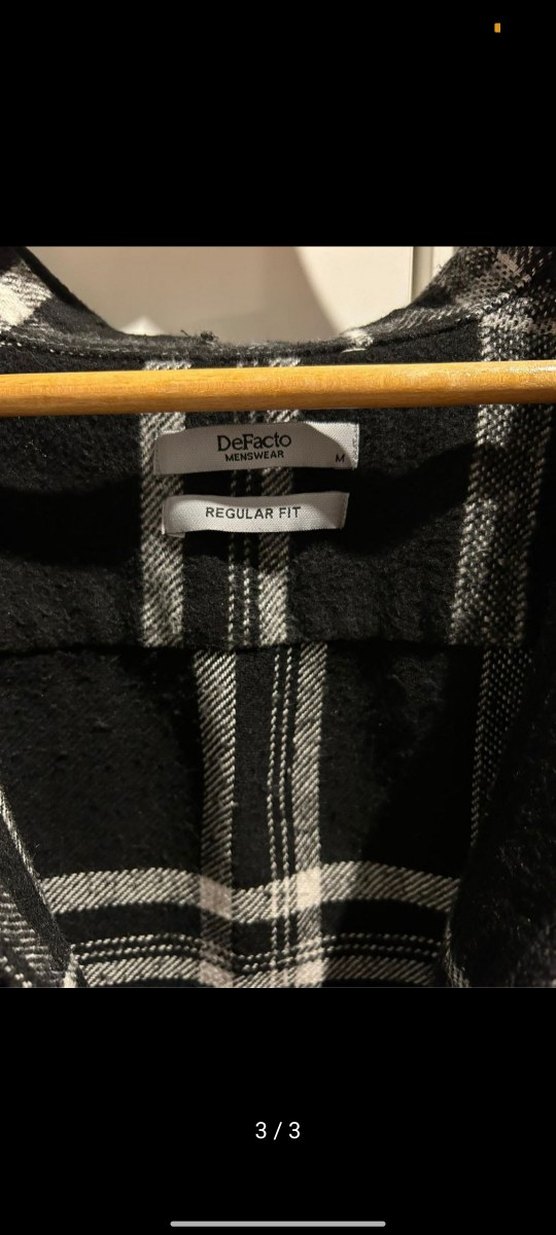 Gri Ekose Desenli Pamuklu Erkek Gömlek - Görsel 3