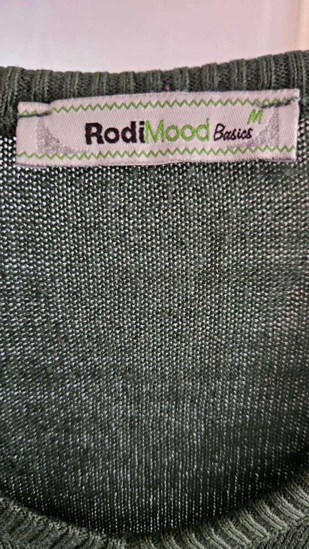 V Yaka Yeşil Triko Kadın Kazak - Görsel 2