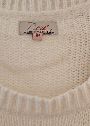 Kadın Beyaz Örgü Triko Kazak - Görsel 2