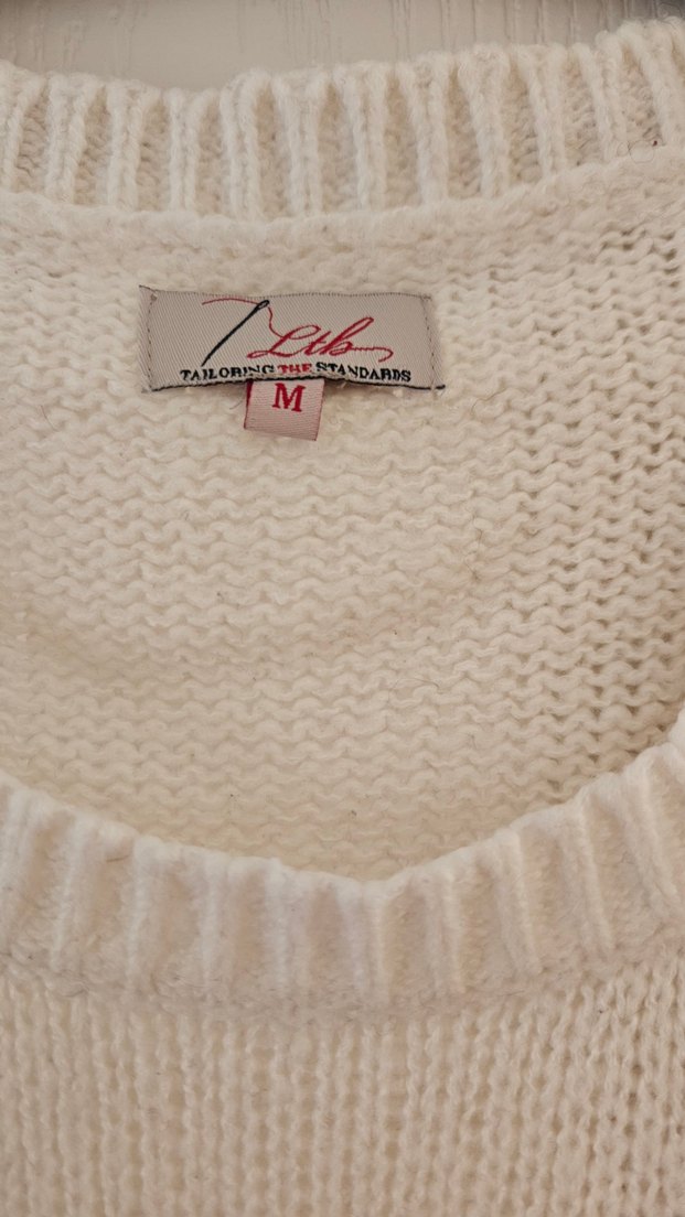 Kadın Beyaz Örgü Triko Kazak - Görsel 2