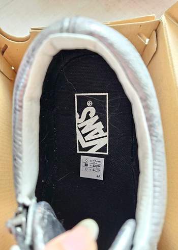 Gri Yılan Desenli Bağcıklı Kadın Vans - Görsel 4