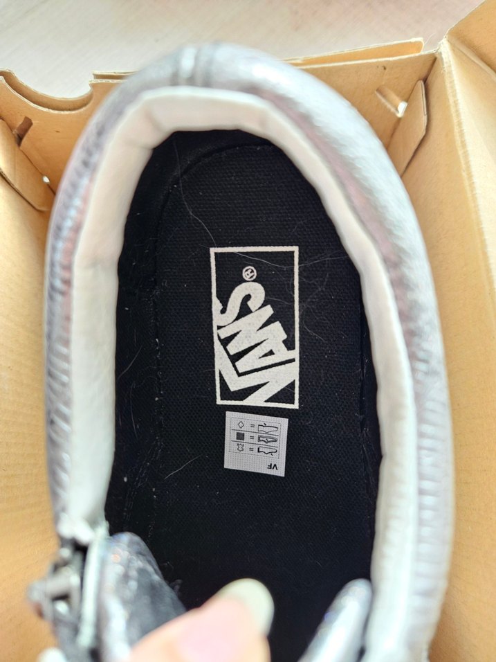 Gri Yılan Desenli Bağcıklı Kadın Vans - Görsel 4