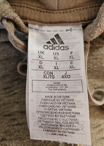 Haki Adidas Kapüşonlu Sweatshirt - Görsel 3