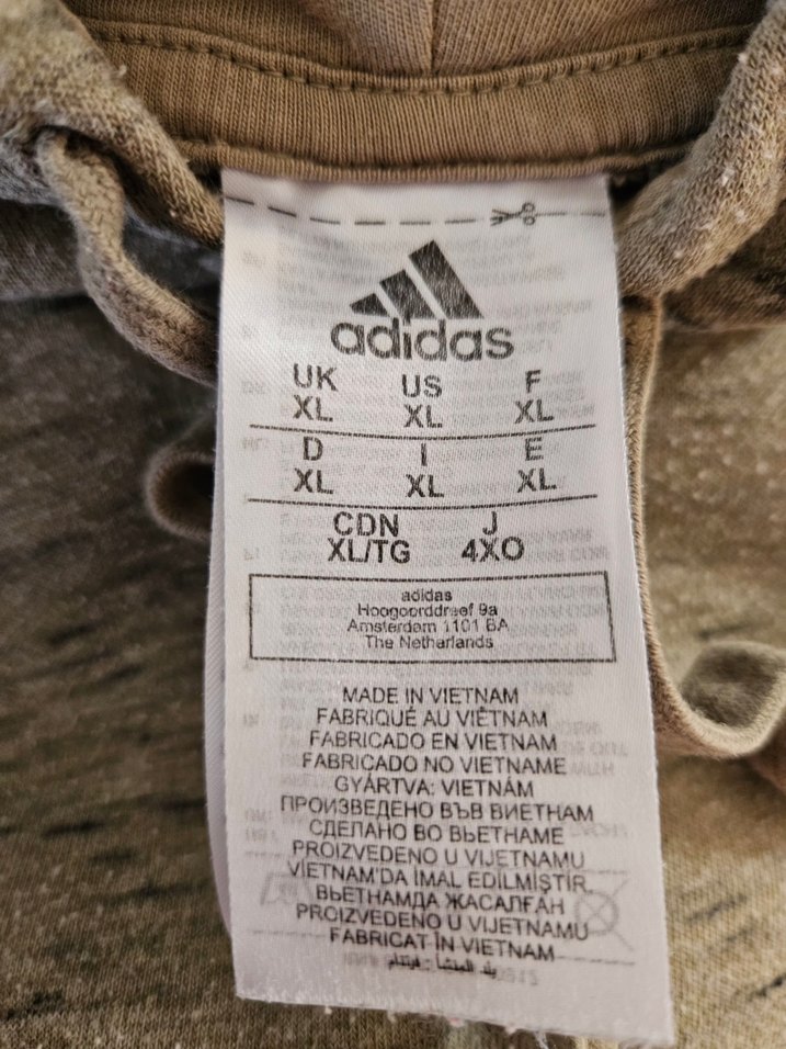 Haki Adidas Kapüşonlu Sweatshirt - Görsel 3