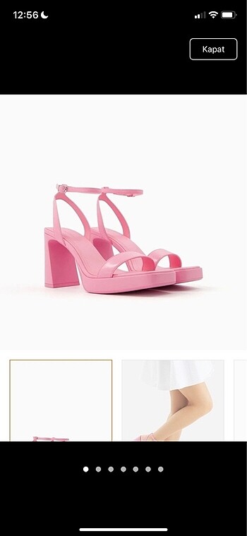 Bershka topukli pembe ayakkabi