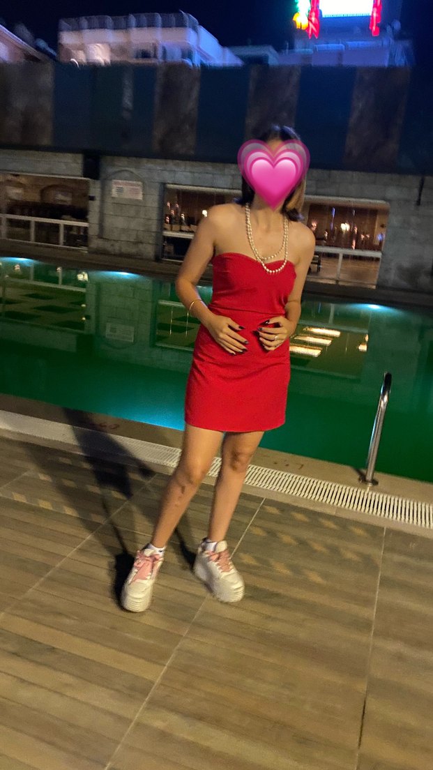 Kırmızı Straplez Mini Kadın Elbise - Görsel 2