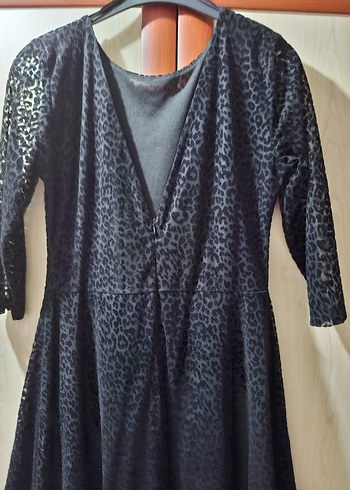 L beden quzu marka  siyah elbise - Görsel 2