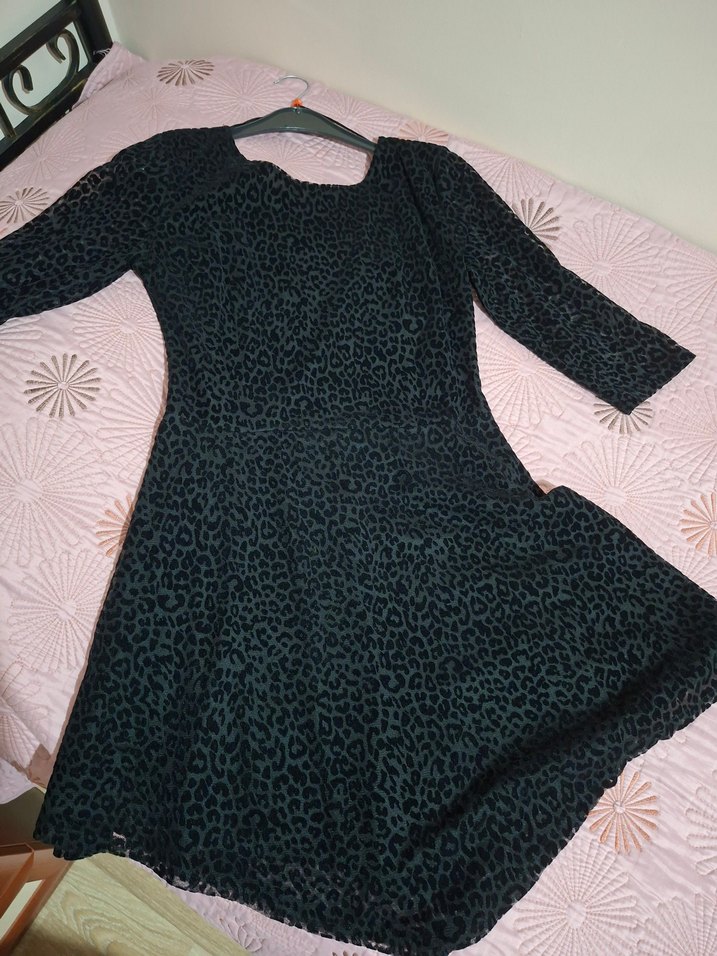 L beden quzu marka  siyah elbise - Görsel 4