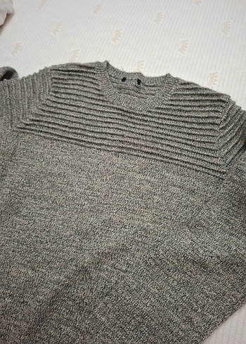 Açık kahve  Erkek Bisiklet Yaka Yün Kazak L 2 kez giyinildi - Görsel 2