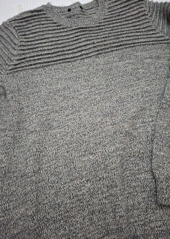 Açık kahve  Erkek Bisiklet Yaka Yün Kazak L 2 kez giyinildi - Görsel 3