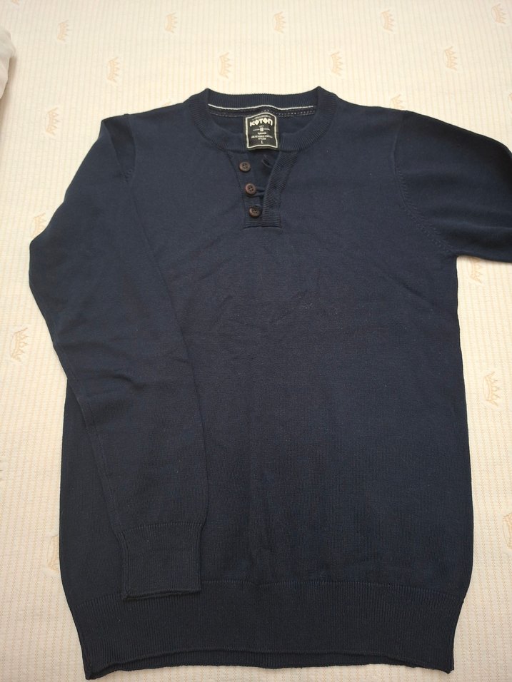 Düğmeli Erkek Pamuklu Lacivert L Sweatshirt 2 kez giyinildi - Görsel 2